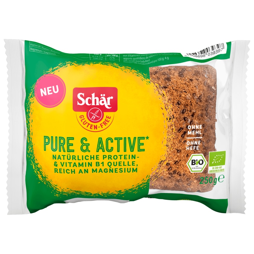 Schär Bio Brot Pure & Active glutenfrei 250g